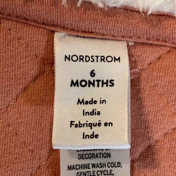 NORDSTROM Baby Print Bunting In Pink Desert Dottie One Piece Size 6 Months - Picture 8 of 15